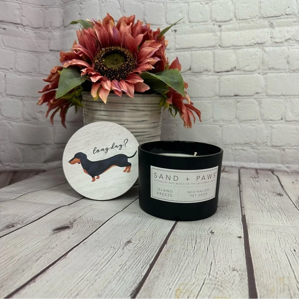 NWT sand + paws Black Candle island breeze dachshund doxie weenie dog